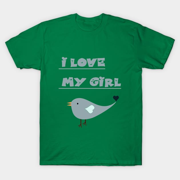 I Love My Girlfriend T-Shirt With Heart T-Shirt , valentine day .. T-Shirt by amelsara